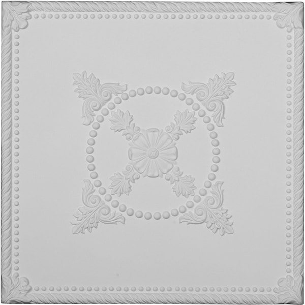 Ekena Millwork 24"W x 24"H x 3/4"P Alexandria Ceiling Tile CT24X24AL - main